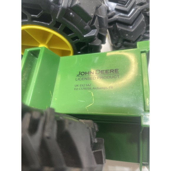 John Deere Kids Monster Treads Toy Tractor& Wagon & Lights & Sounds Not Tested - Picture 14 of 15